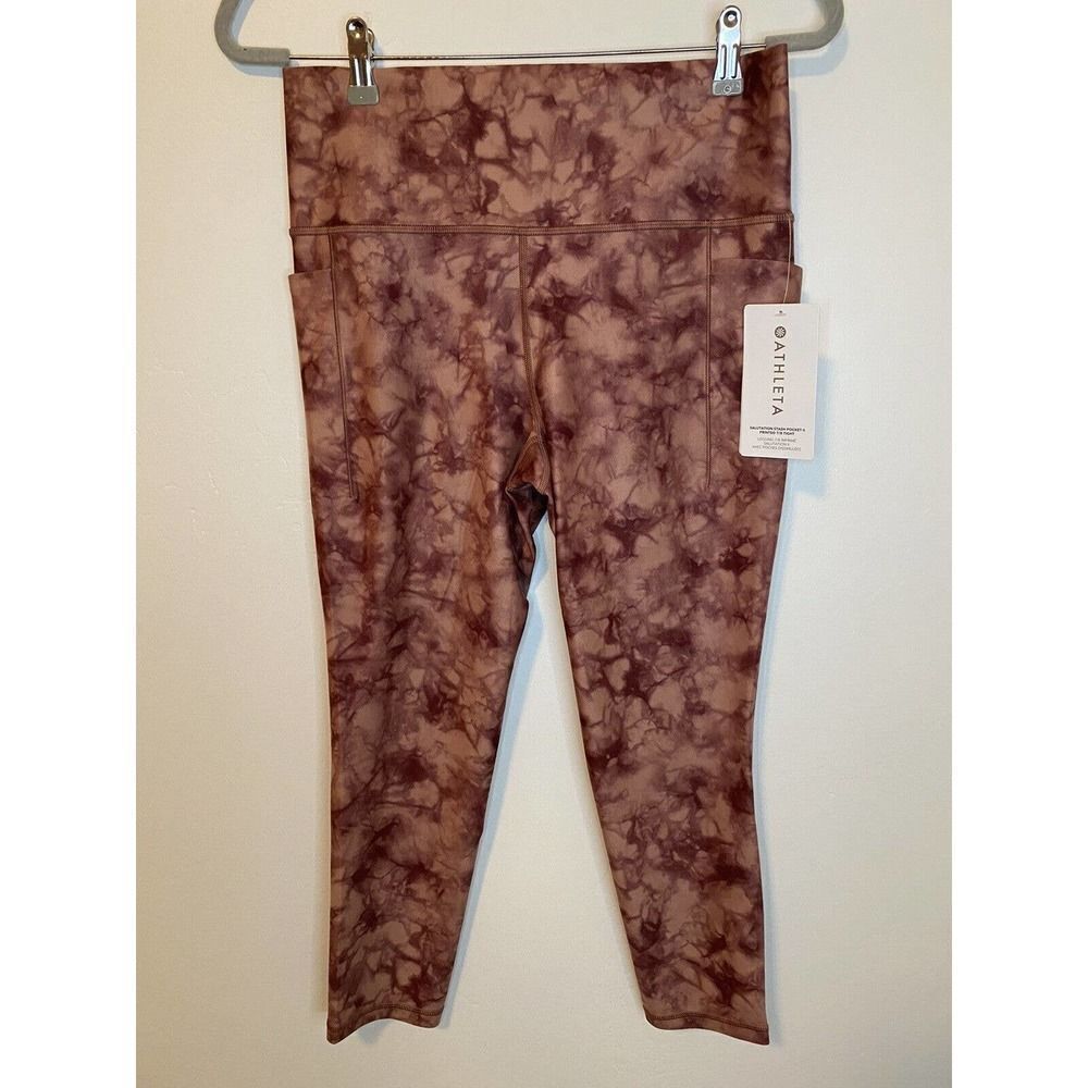 Athleta Salutation Stash Pocket II 7/8 Tight Riptide Palermo Size L MSRP $98